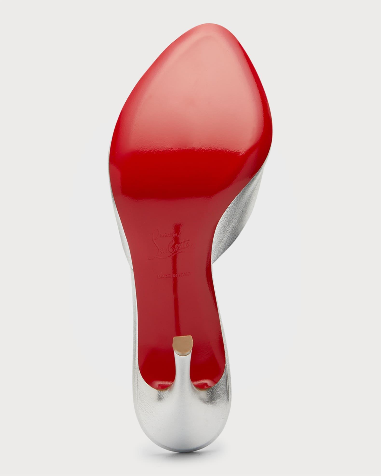 Me Dolly Metallic Red Sole Slide Sandals Product Image