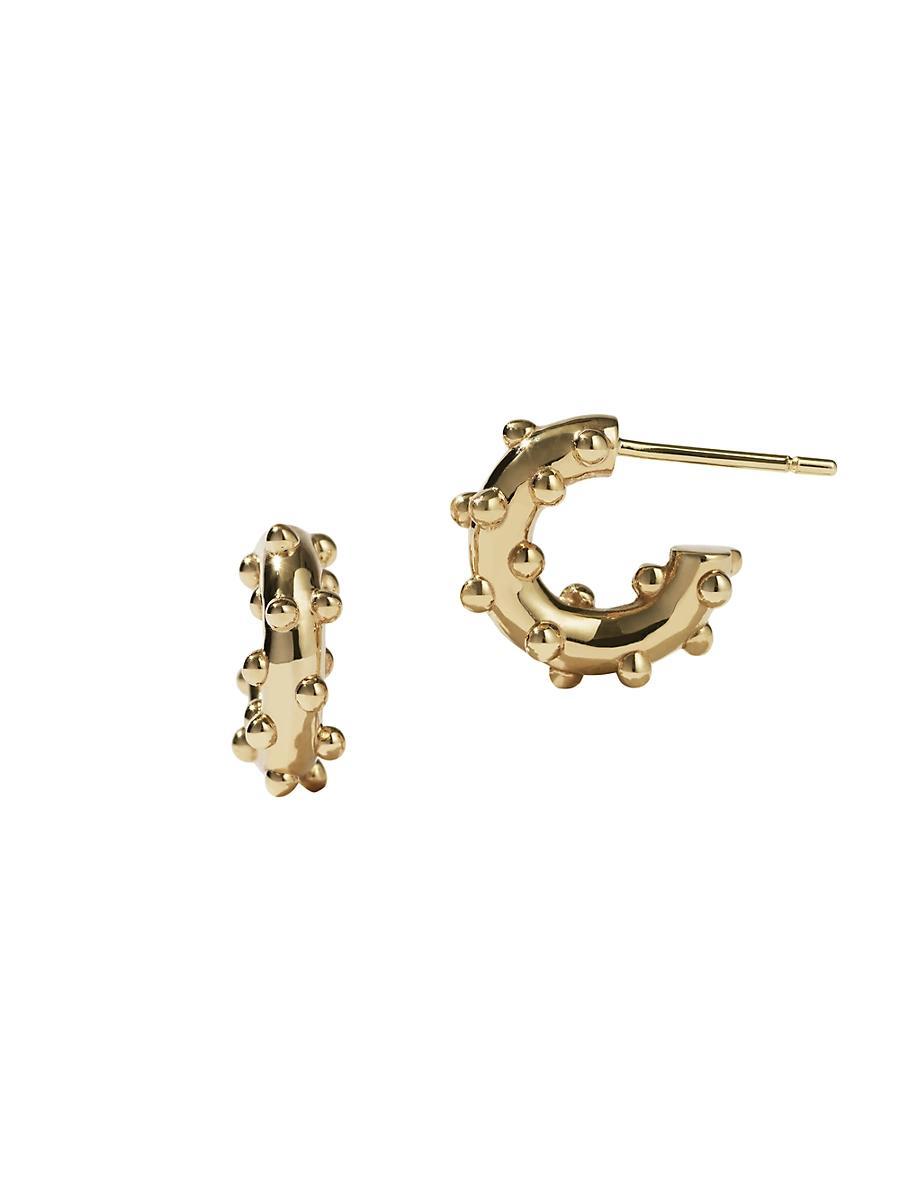 Womens Neptune Anemone Small 23K Gold-Plated Hoops Product Image