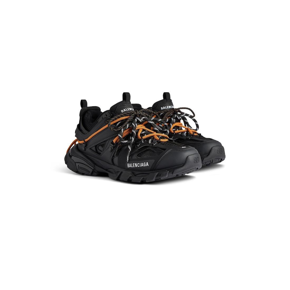 Men's Track Trail Laces Sneaker  in Black/orange Product Image