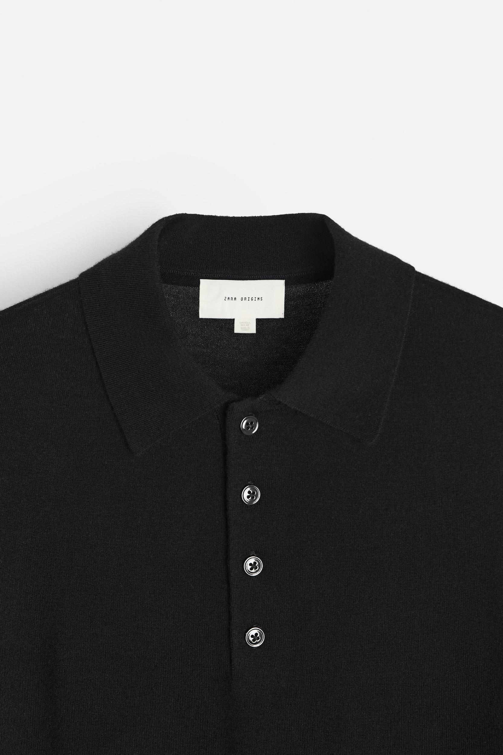 WOOL - CASHMERE LIGHTWEIGHT KNIT POLO Product Image