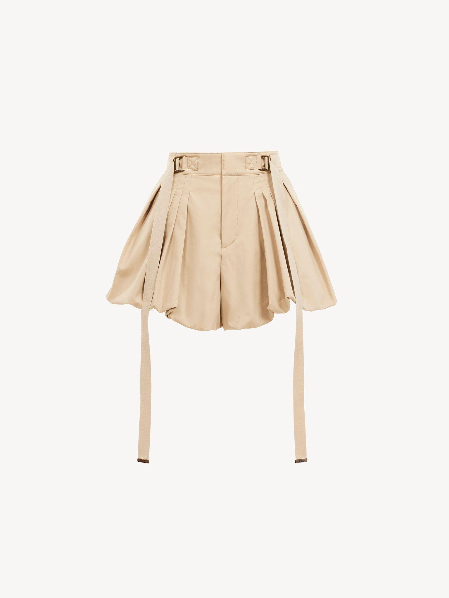 Mini balloon shorts in cotton gabardine Product Image