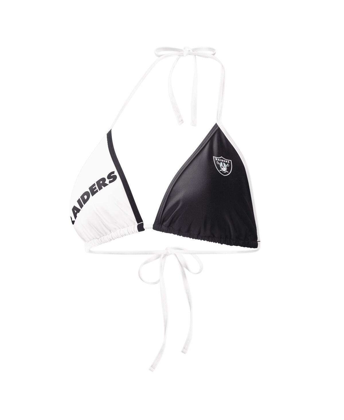 Women's G-III 4Her by Carl Banks Navy/White Denver Broncos Play Action Bikini Top, Size: XL, Blue Product Image
