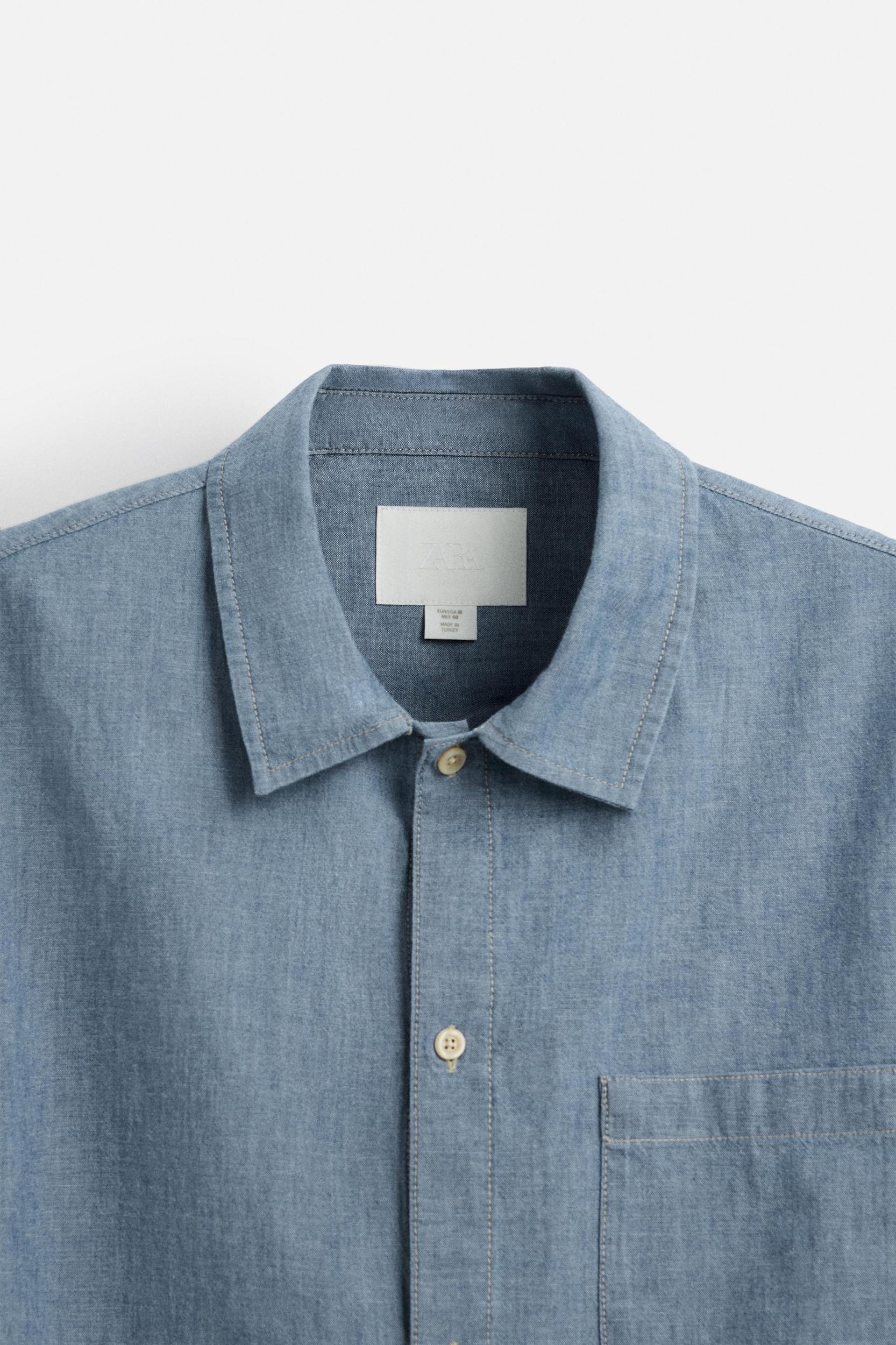DENIM SHIRT WITH POCKET Product Image