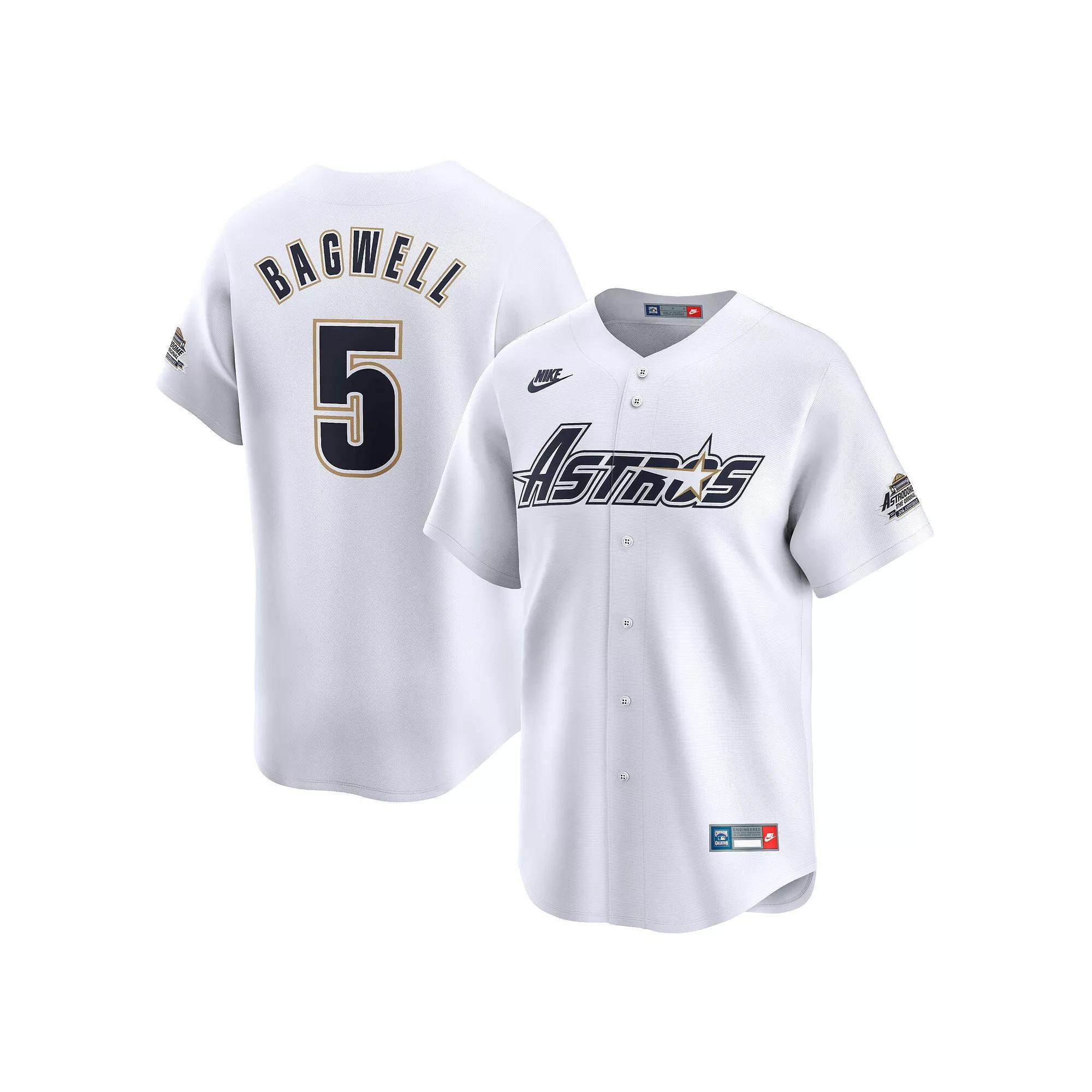 Mens Nike Jeff Bagwell Houston Astros Throwback Cooperstown Collection Limited Jersey Product Image