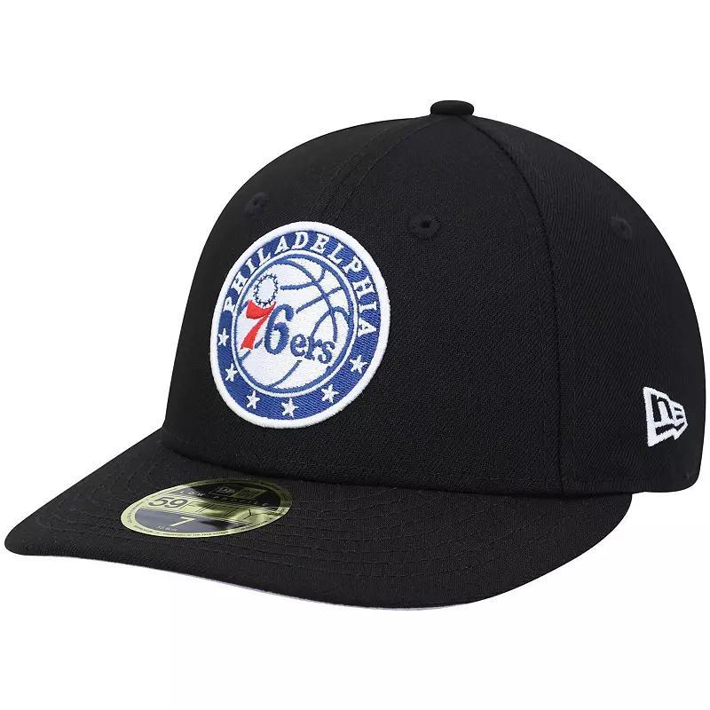 Mens New Era Black Philadelphia 76ers Team Low Profile 59FIFTY Fitted Hat Product Image