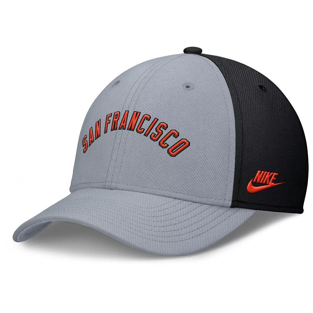 Mens Nike Gray/Royal Kansas City Royals Rise Swoosh Performance Flex Hat Product Image