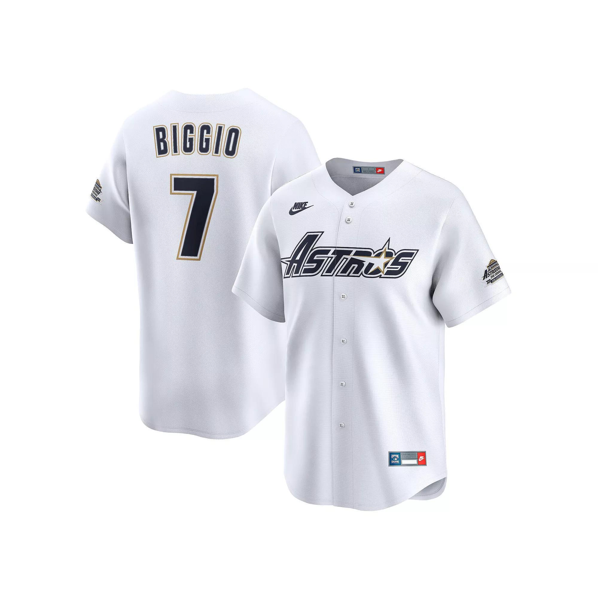 Mens Nike Craig Biggio Houston Astros Throwback Cooperstown Collection Limited Jersey Product Image