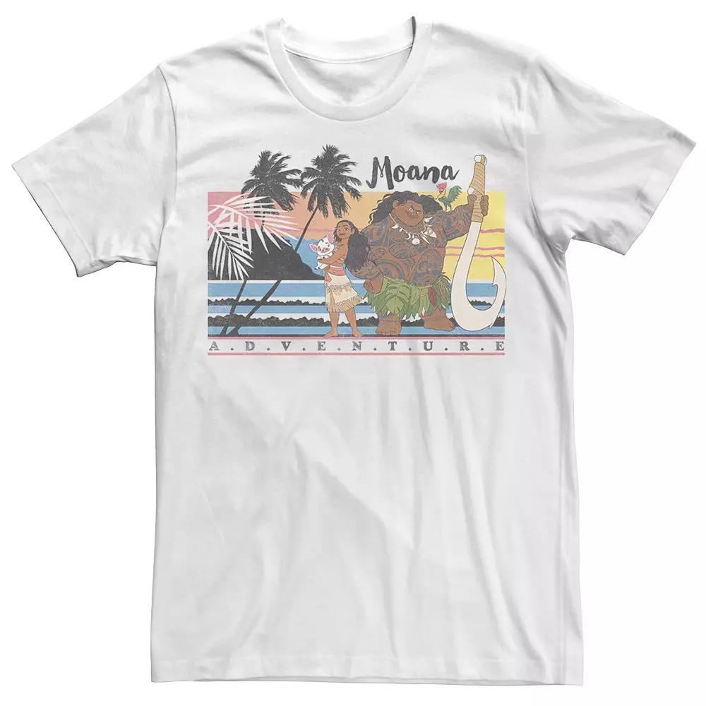 Disney's Moana & Maui Adventure Faded Portrait Men's Tee, Size: Small, White Product Image