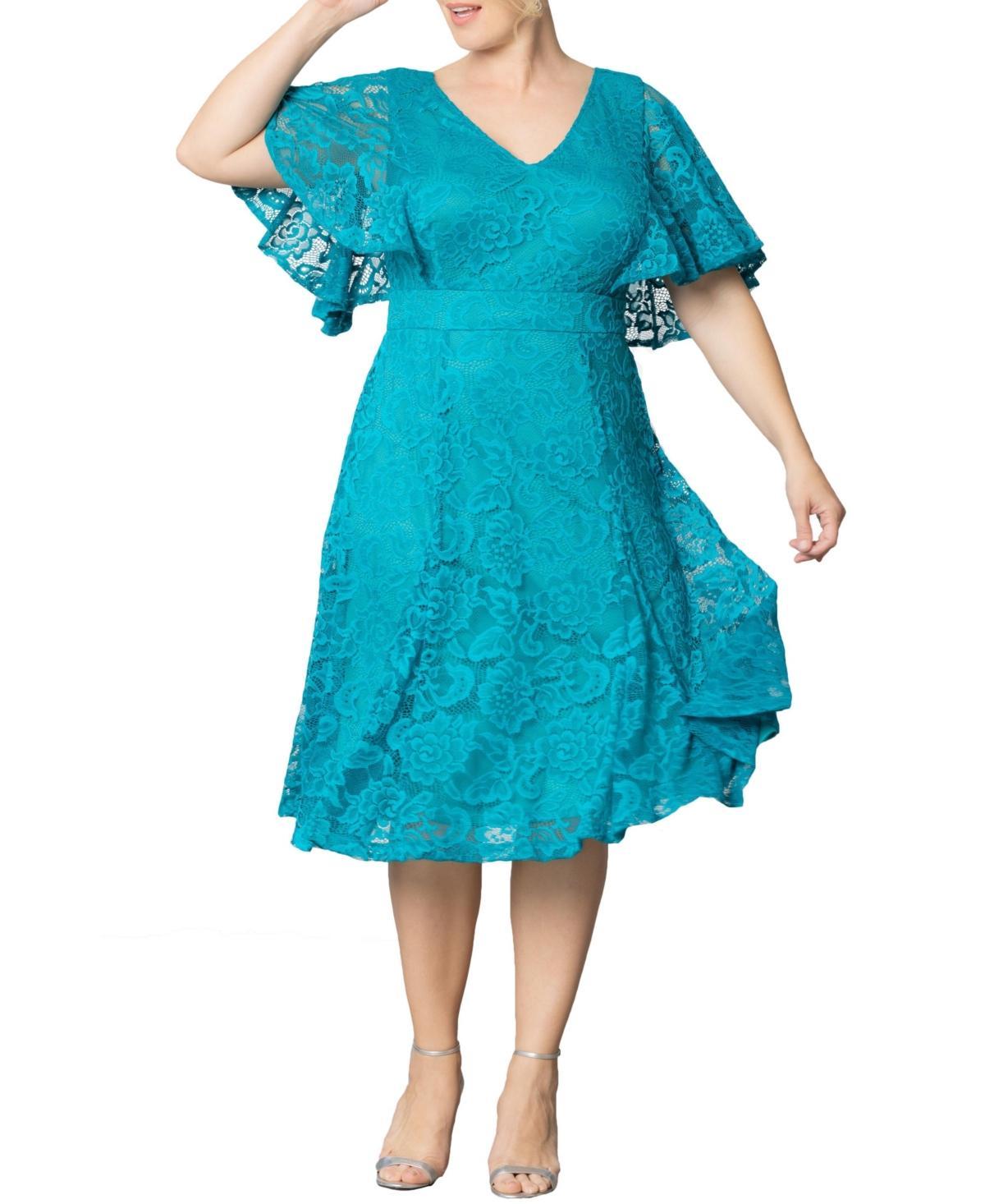 Kiyonna Plus Size Camille Lace Cocktail Dress Product Image