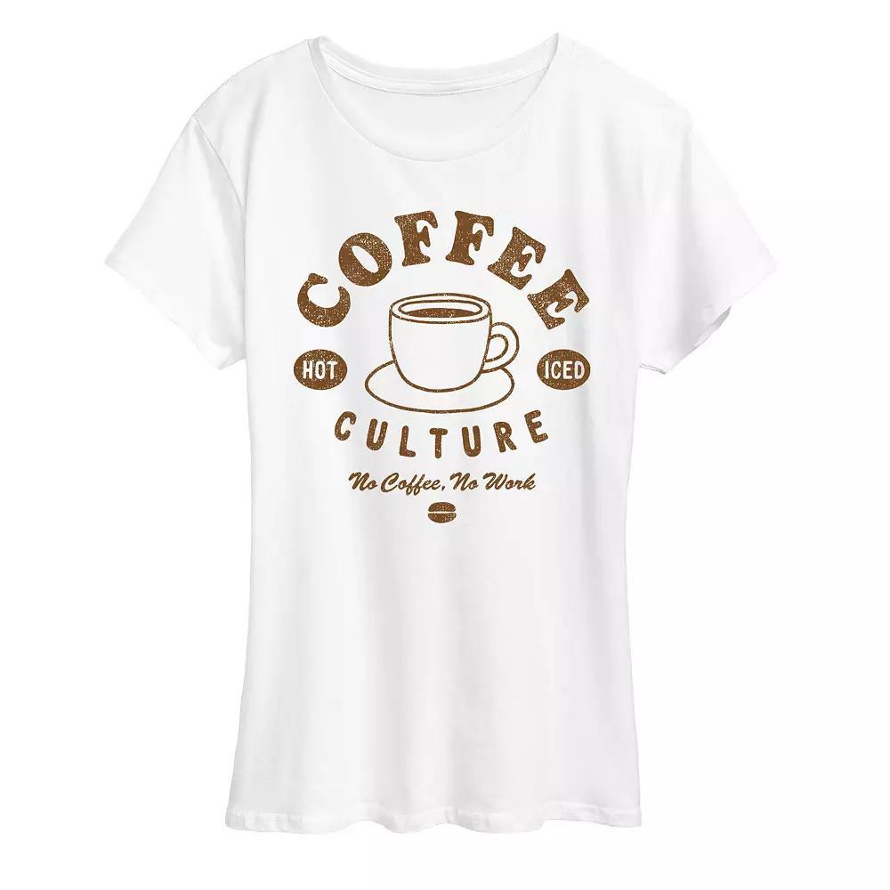 Womens No Coffee No Work Graphic Tee, Girls Product Image