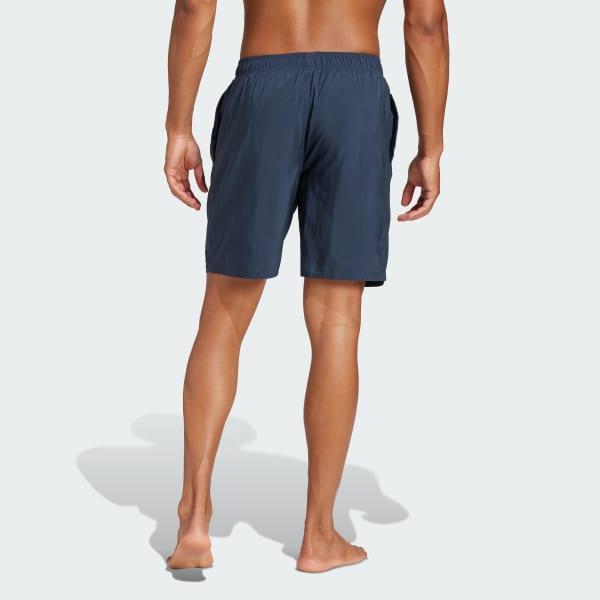 adidas Solid CLX Classic-Length Swim Shorts Blue Burst 2XL Mens Product Image
