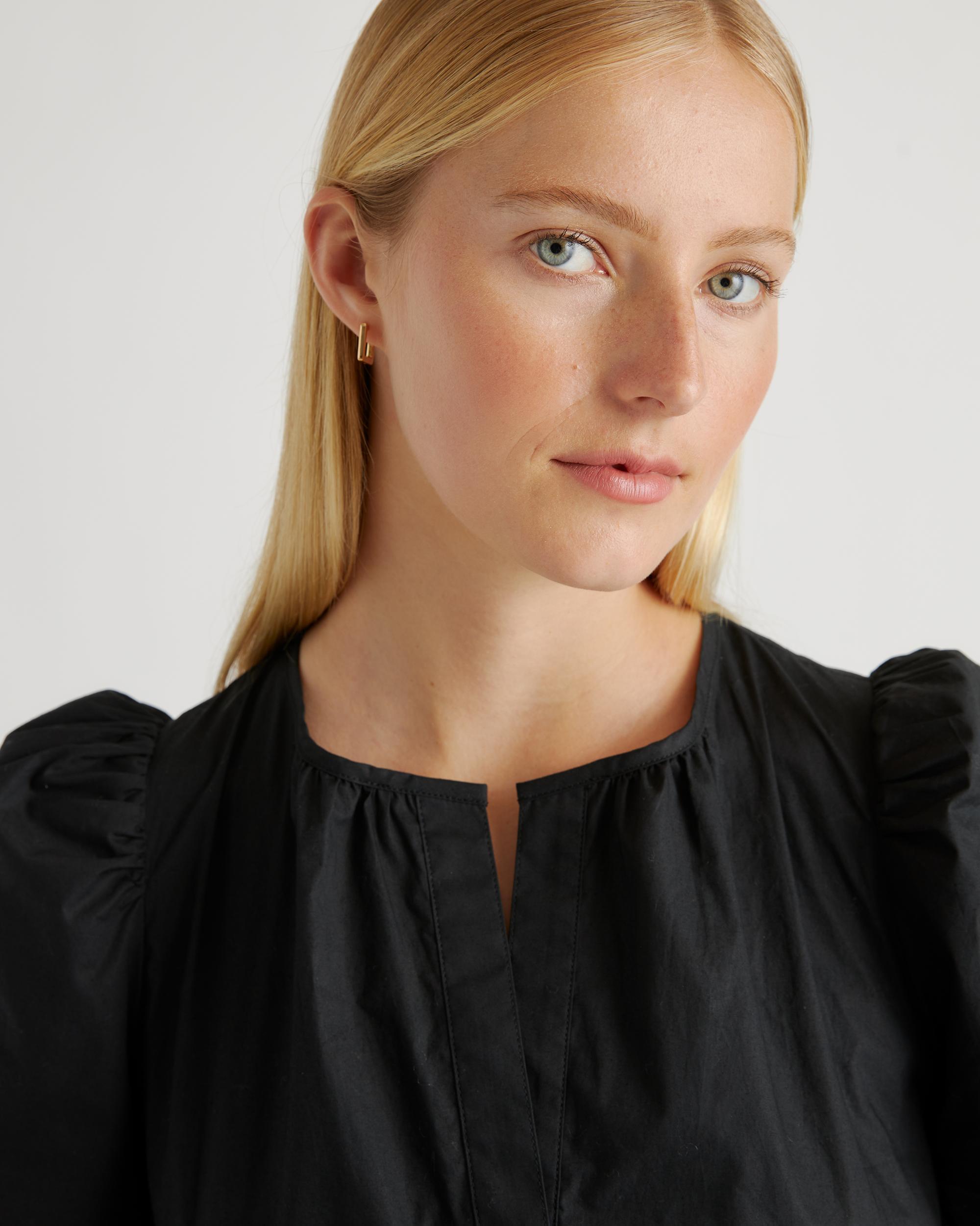 Quince | Women's Poplin Tiered Mini Dress Organic Cotton Product Image