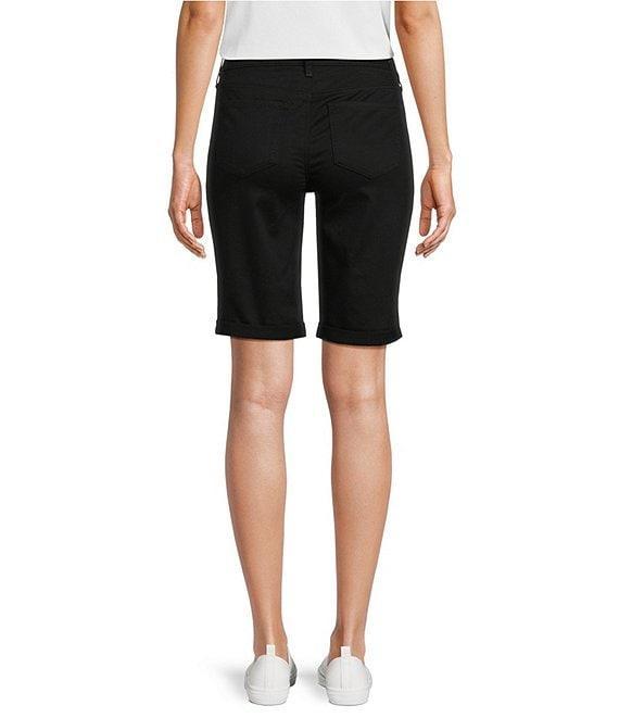 NYDJ Briella Rolled-Cuff Mid Rise Stretch Denim Bermuda Shorts Product Image