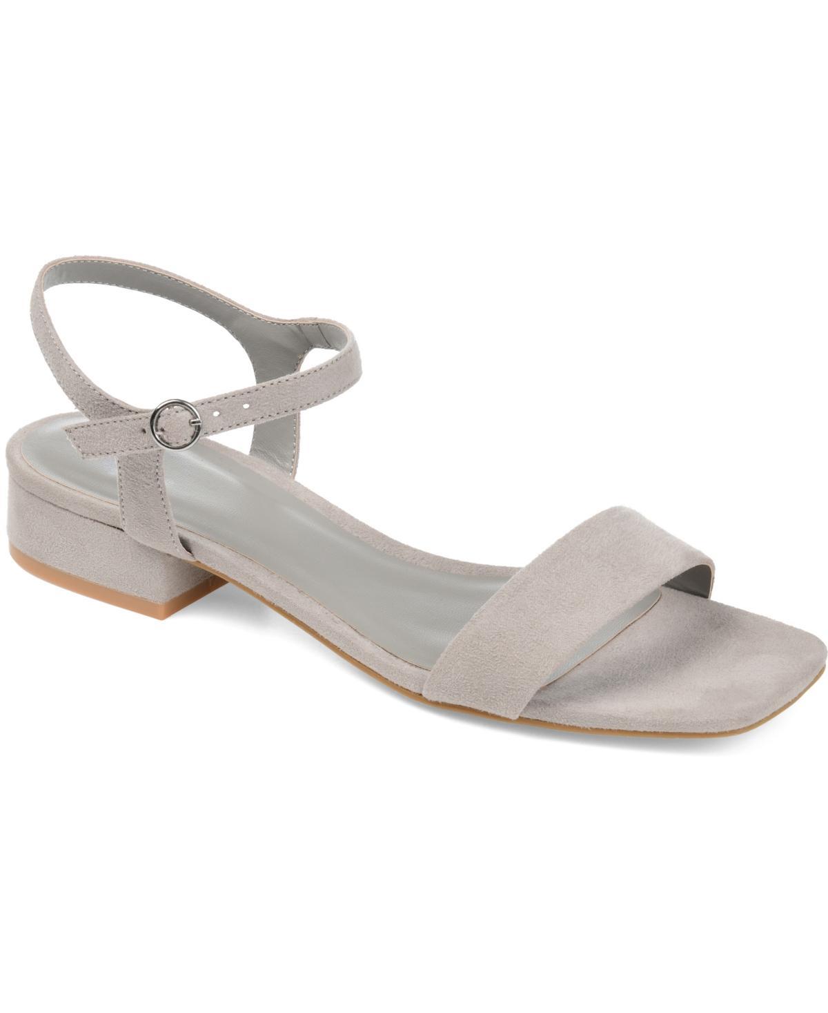 Journee Beyla Women's Block Heel Sandals, Size: 6.5, Gray Product Image