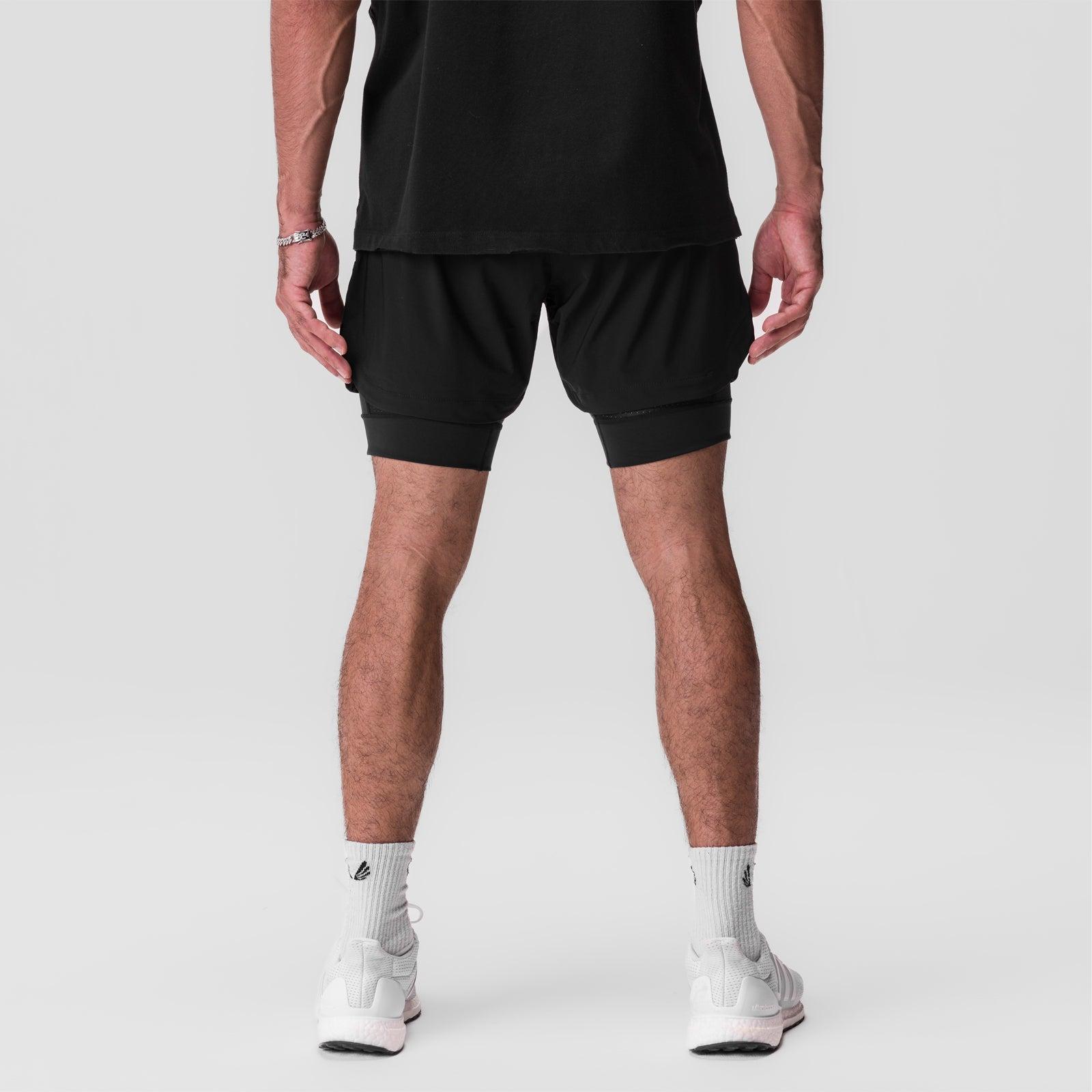 0865. Tetra-Lite® 5" Liner Short - Black/Black/ White "Wings" Product Image