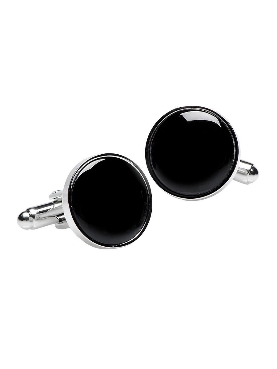 Men's Cuff Links, Inc. Gold and Onyx Cuff Links Product Image