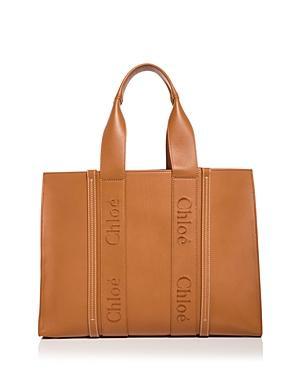 Woody Large Tote Bag in Leather Product Image