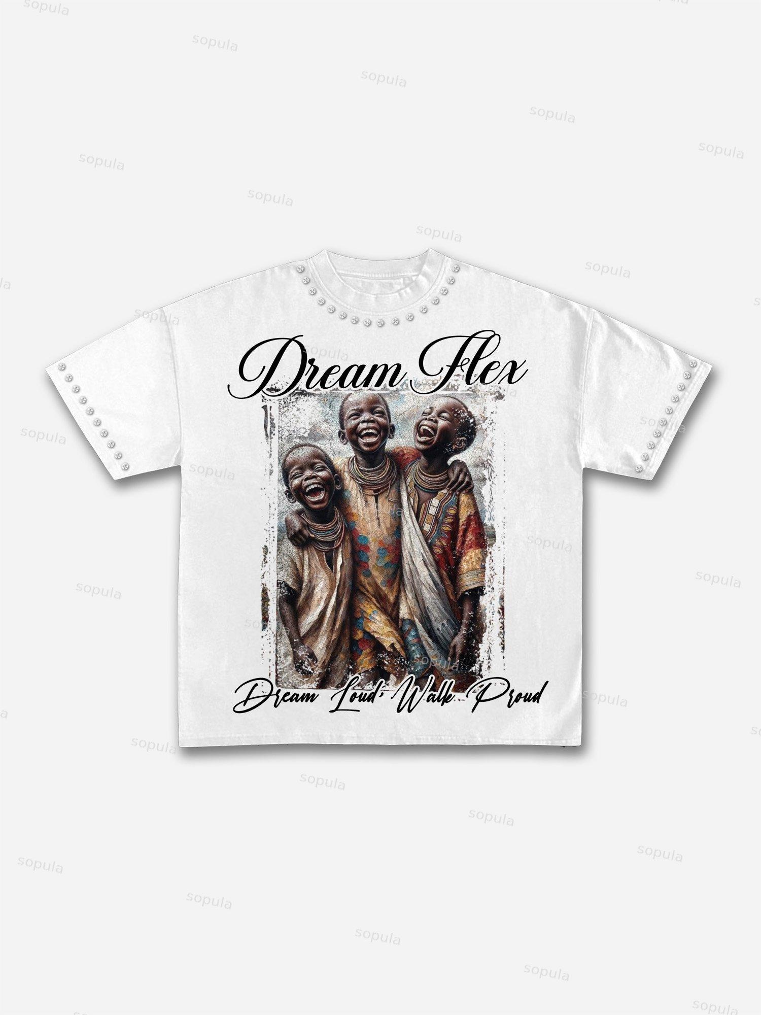 Hot Diamonds Vintage Graphics About Dreams Cotton T-shirt Product Image