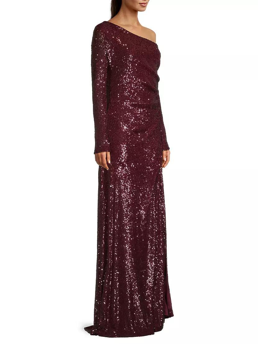 Social Occasion Asymmetric Sequined Gown Product Image