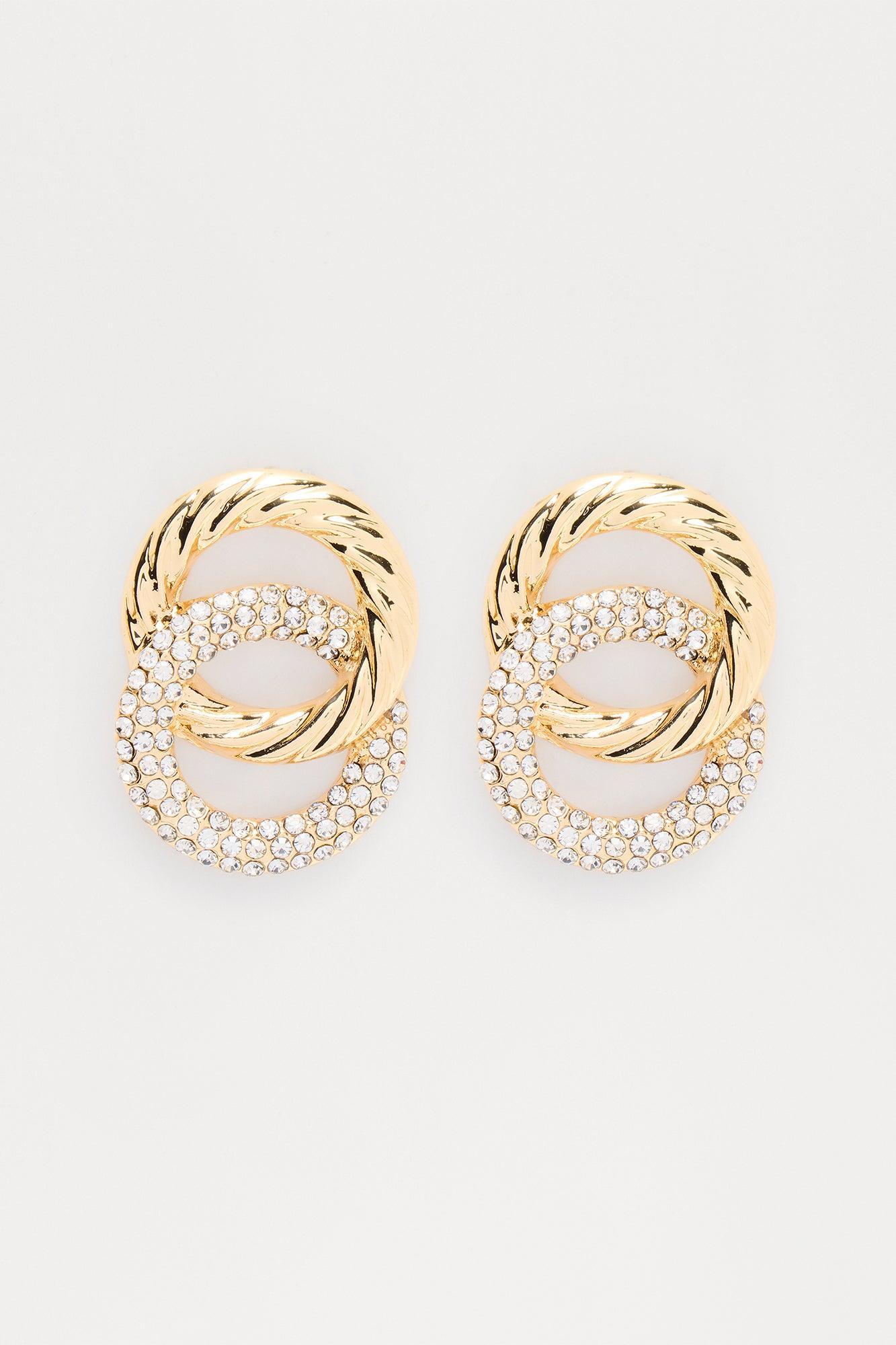 Sparkle Surge Statement Drop Earrings - Gold Female Product Image