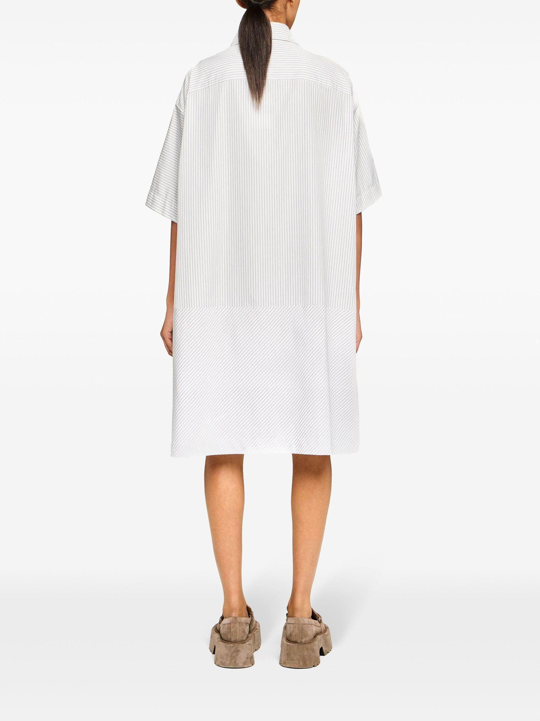 JW ANDERSON Stepped Hem Shirt Dress In Grey Product Image