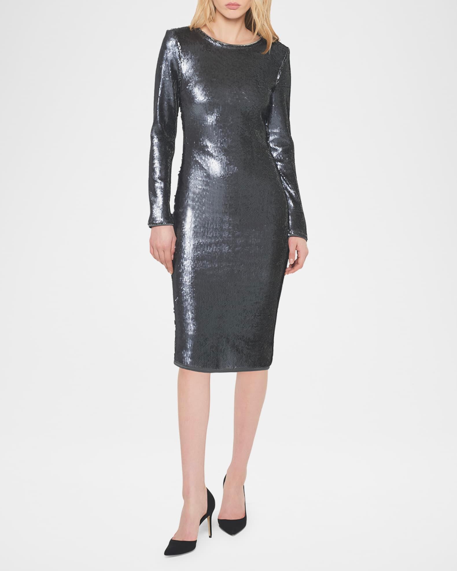 Lullaby Sequined Satin Dress Product Image