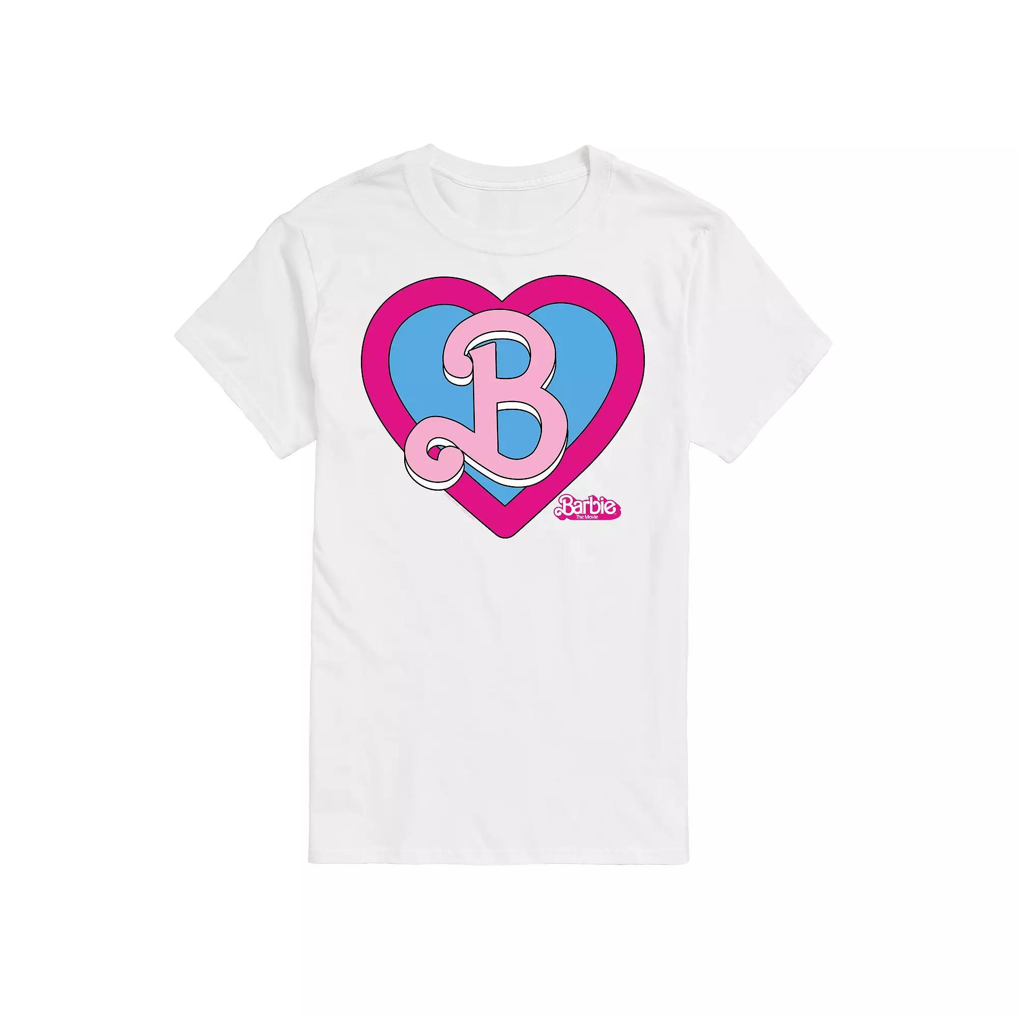 Big & Tall Barbie The Movie Theatrical Heart Crest Graphic Tee, Mens Product Image