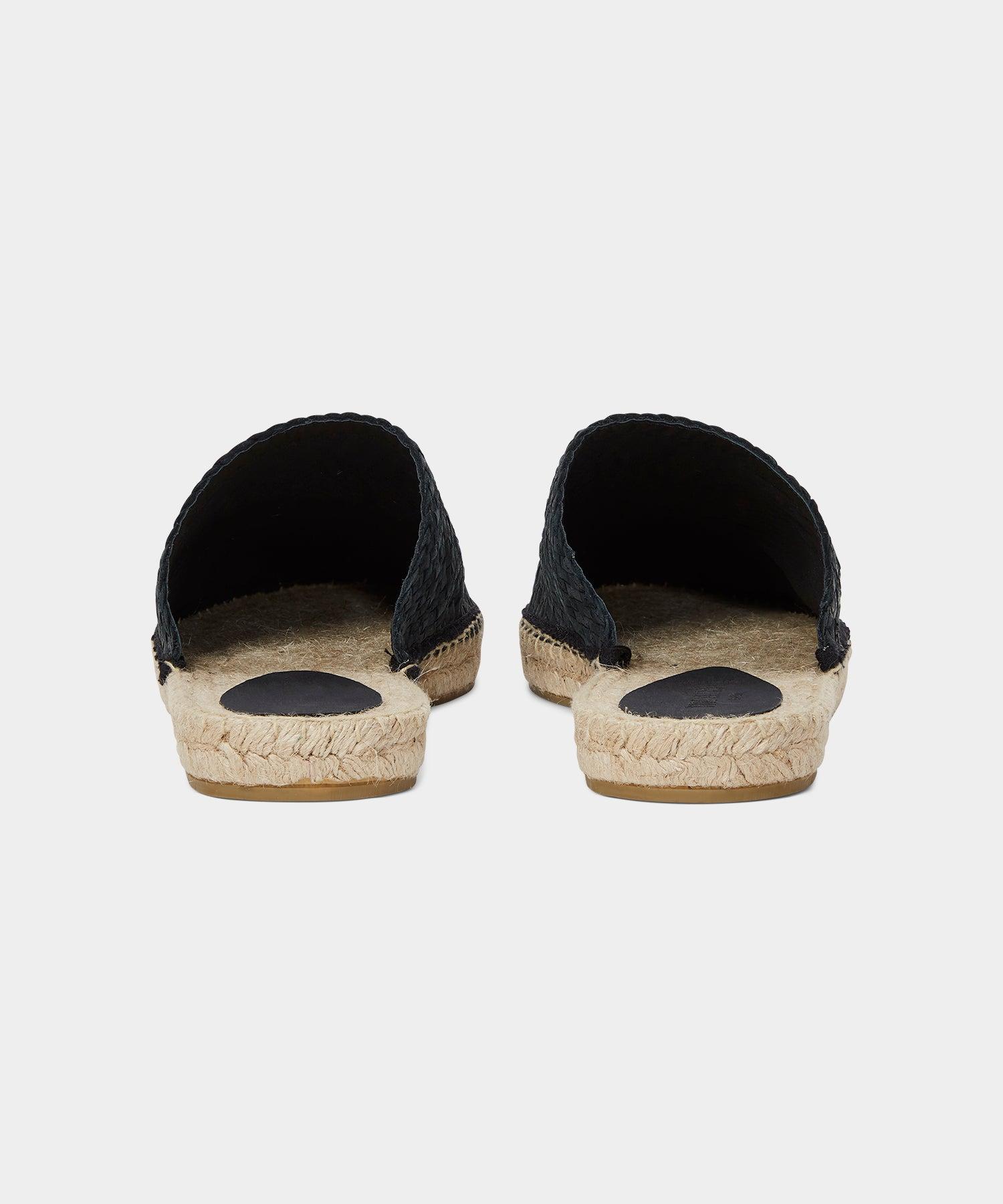 Woven Leather Espadrille Mule Product Image