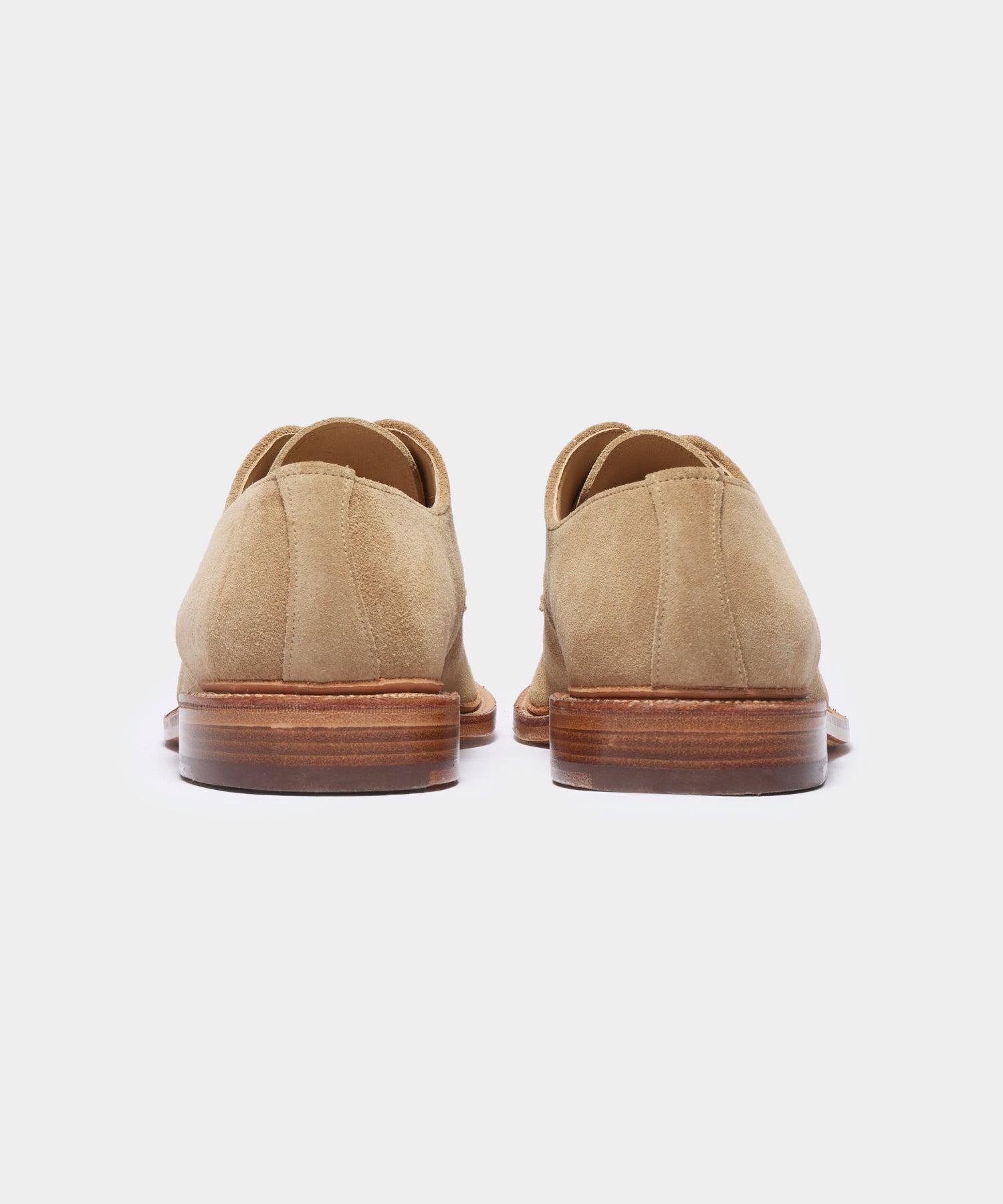 Todd Snyder x Sanders Archie Unconstructed Lace-up Derby in Milkshake Suede Product Image