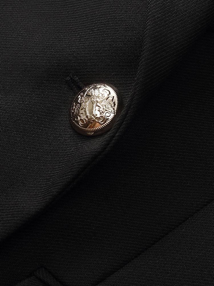 Worsted Wool Double-Breasted Women Blazer Product Image