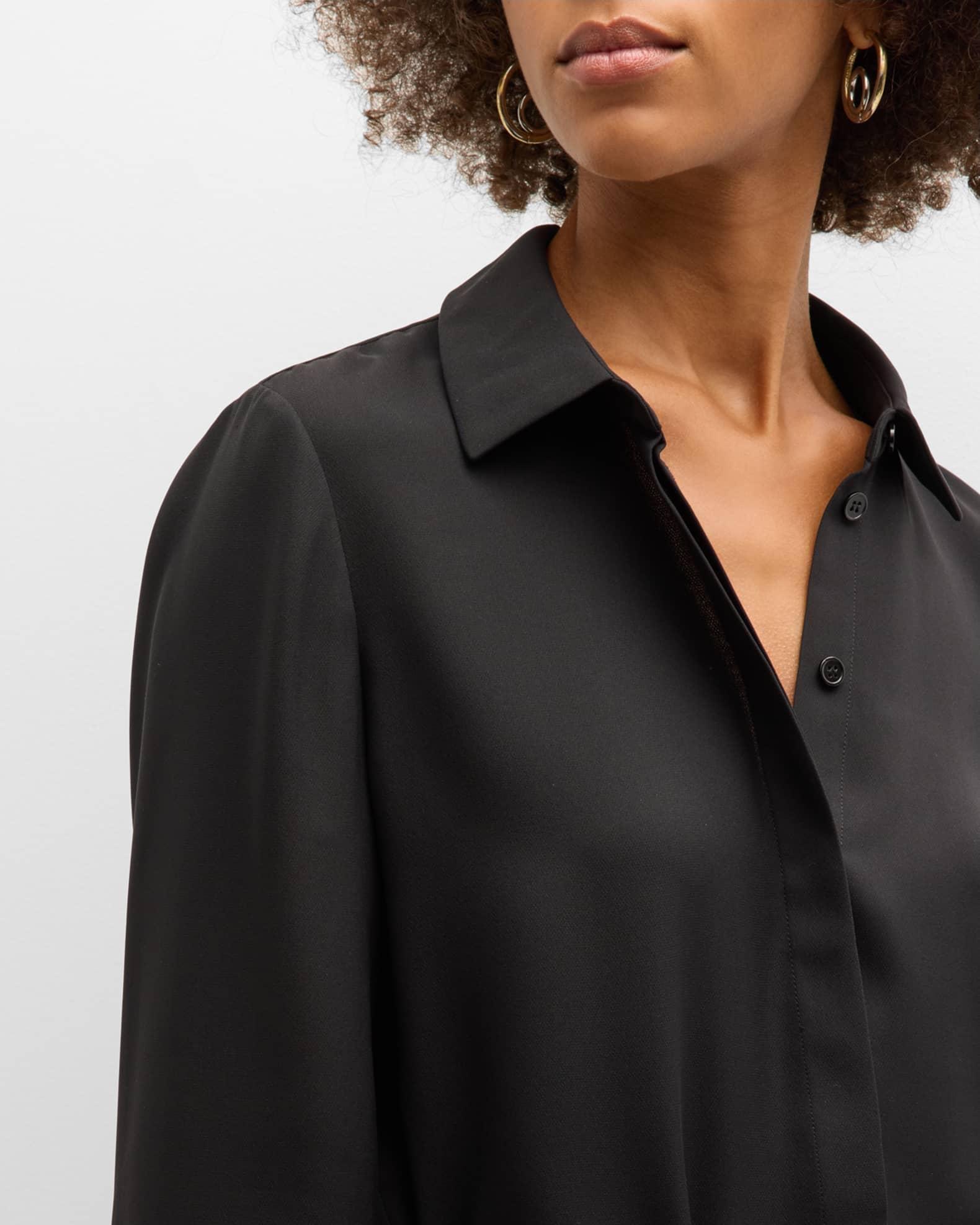 Scottie Silk Button-Down Blouse Product Image