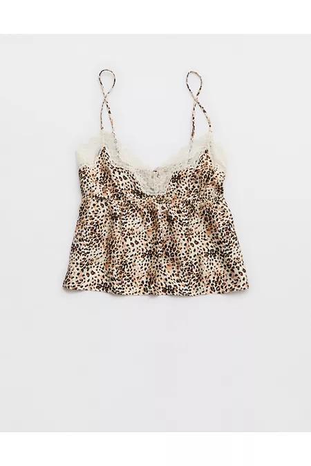 Aerie Off-Duty Satin Flirty Tank Women's Product Image