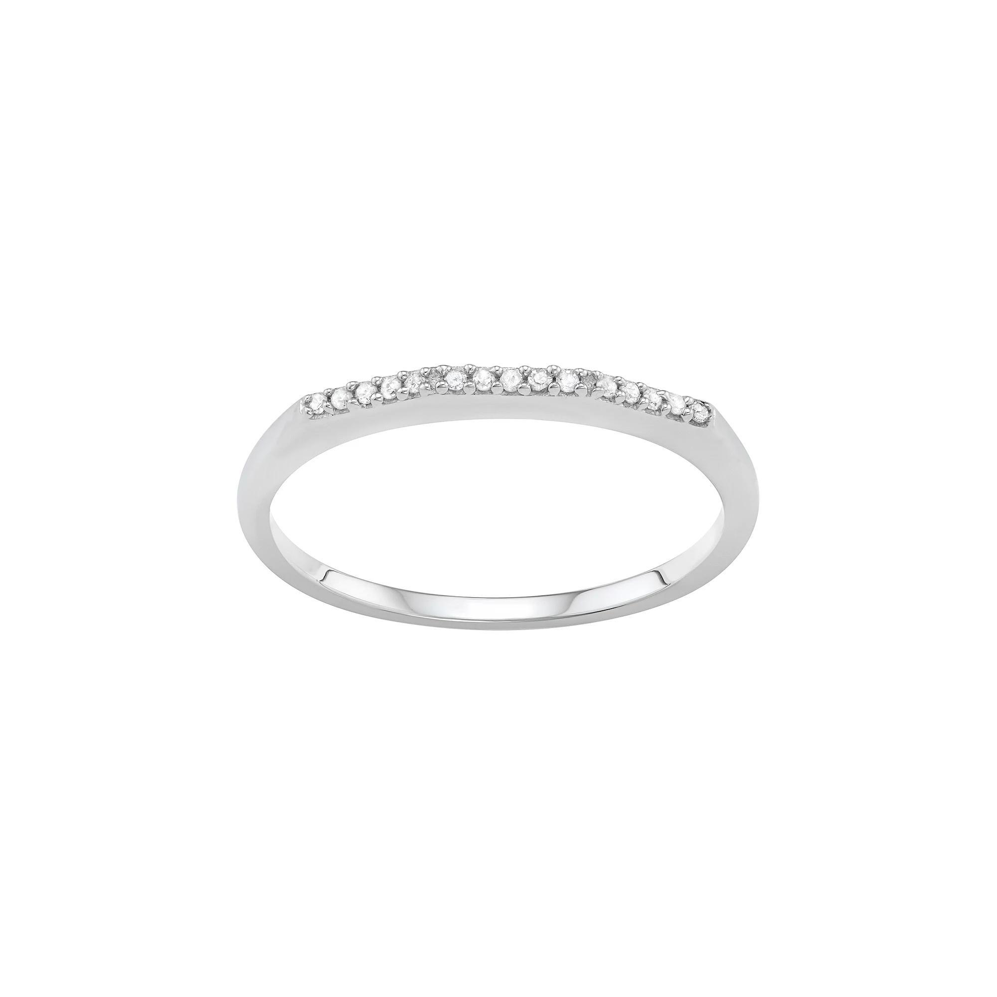 Jewelexcess Sterling Silver Diamond Accent Ring, Women's, Size: 8, Silver Tone Product Image