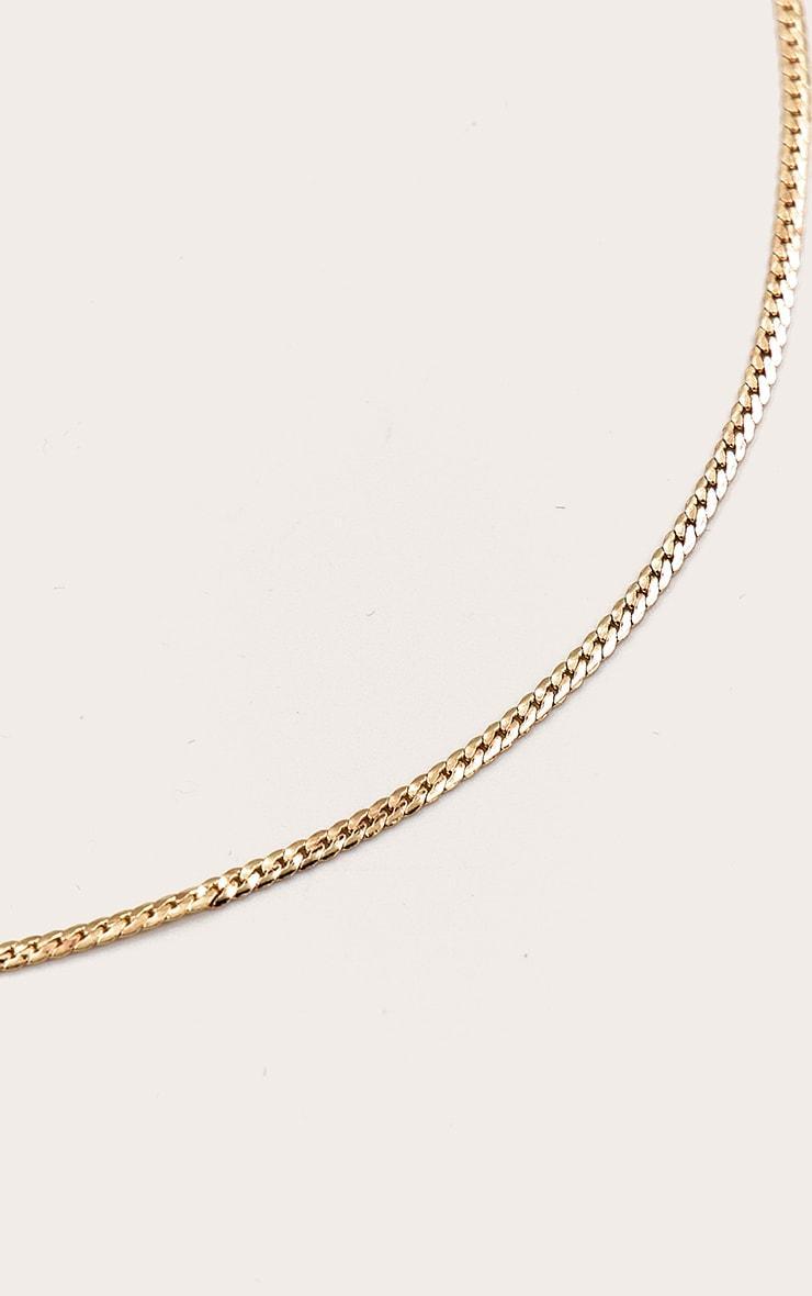 Gold Long Slim Snake Chain Necklace Product Image