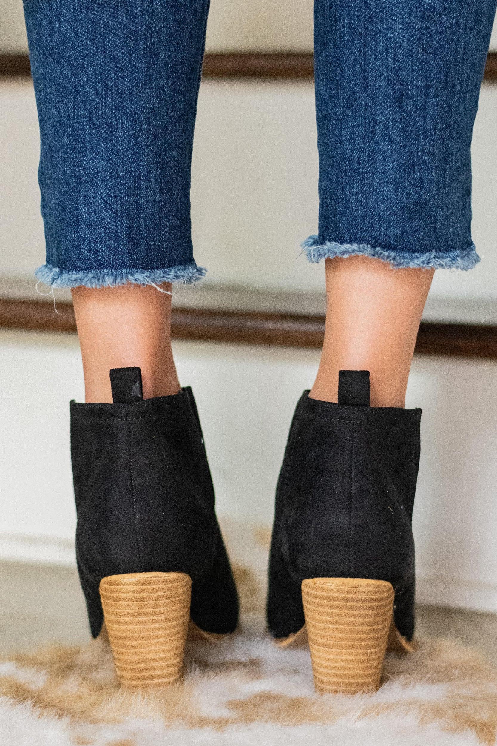 Prime Time Black Booties Female Product Image