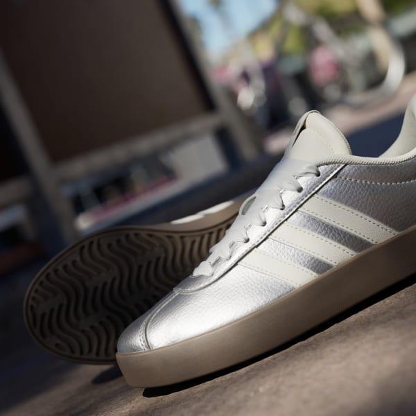 adidas VL Court 3.0 Shoes Silver Metallic M 8 / W 9 Unisex Product Image