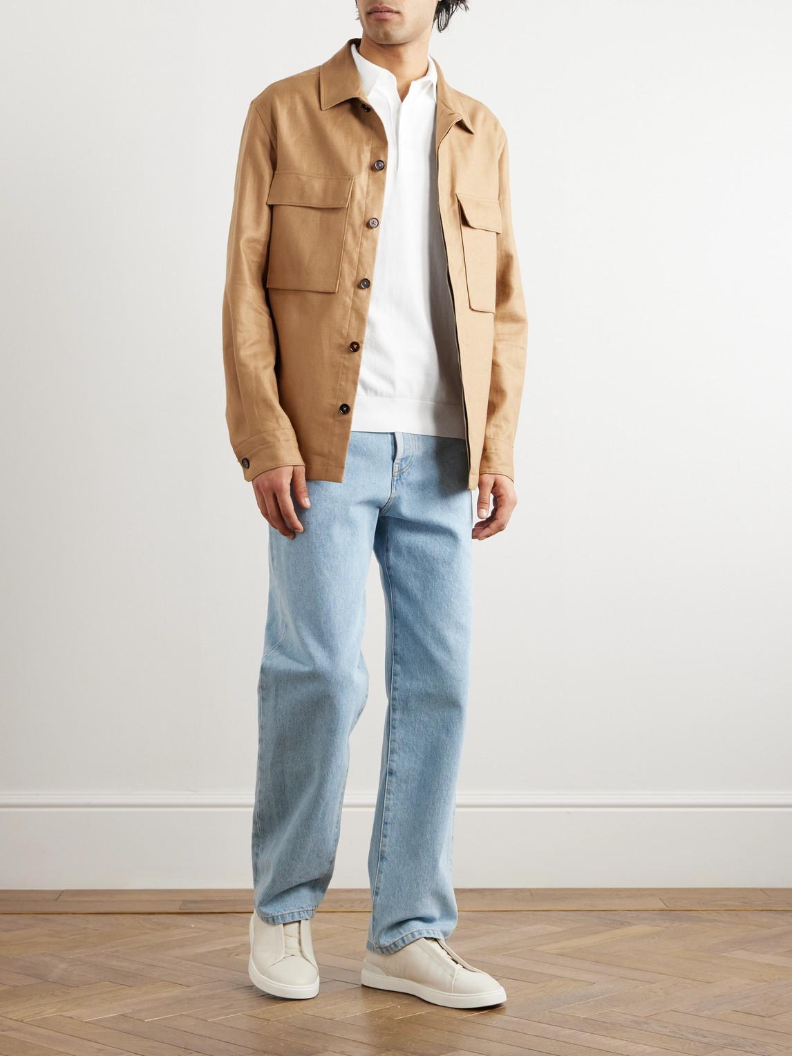 ZEGNA Cotton Polo Shirt In White Product Image