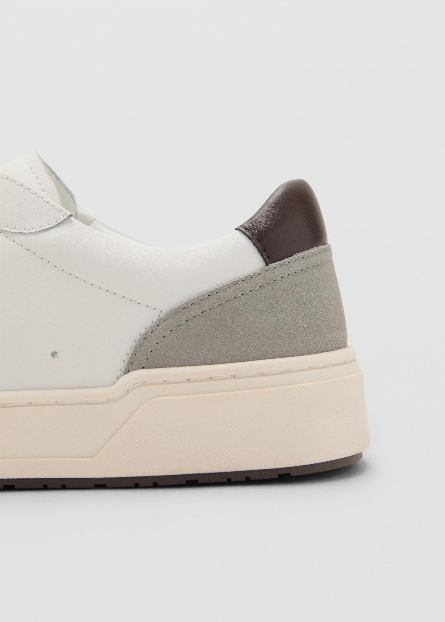 Combined leather trainers - Men | MANGO USA Product Image