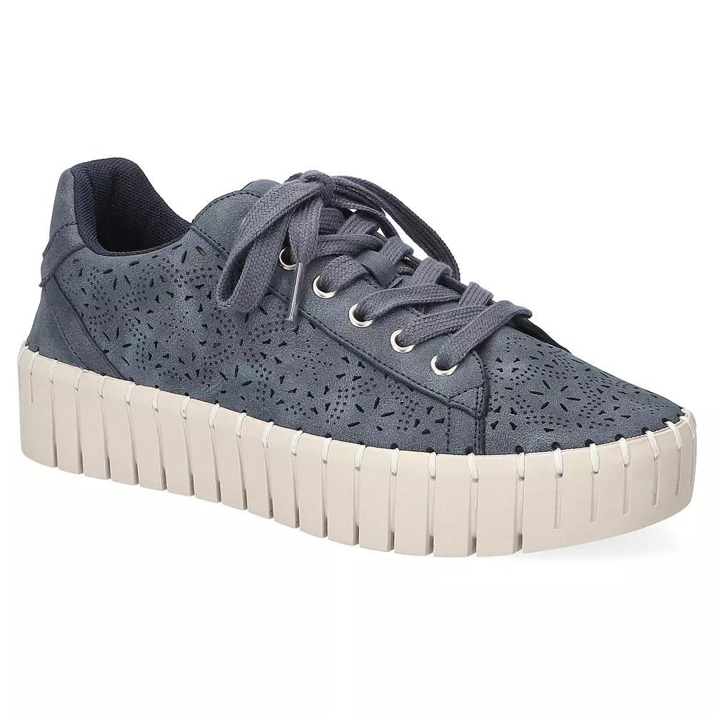 Easy Street Retta Women's Comfort Platform Sneakers, Size: 9, Blue Product Image