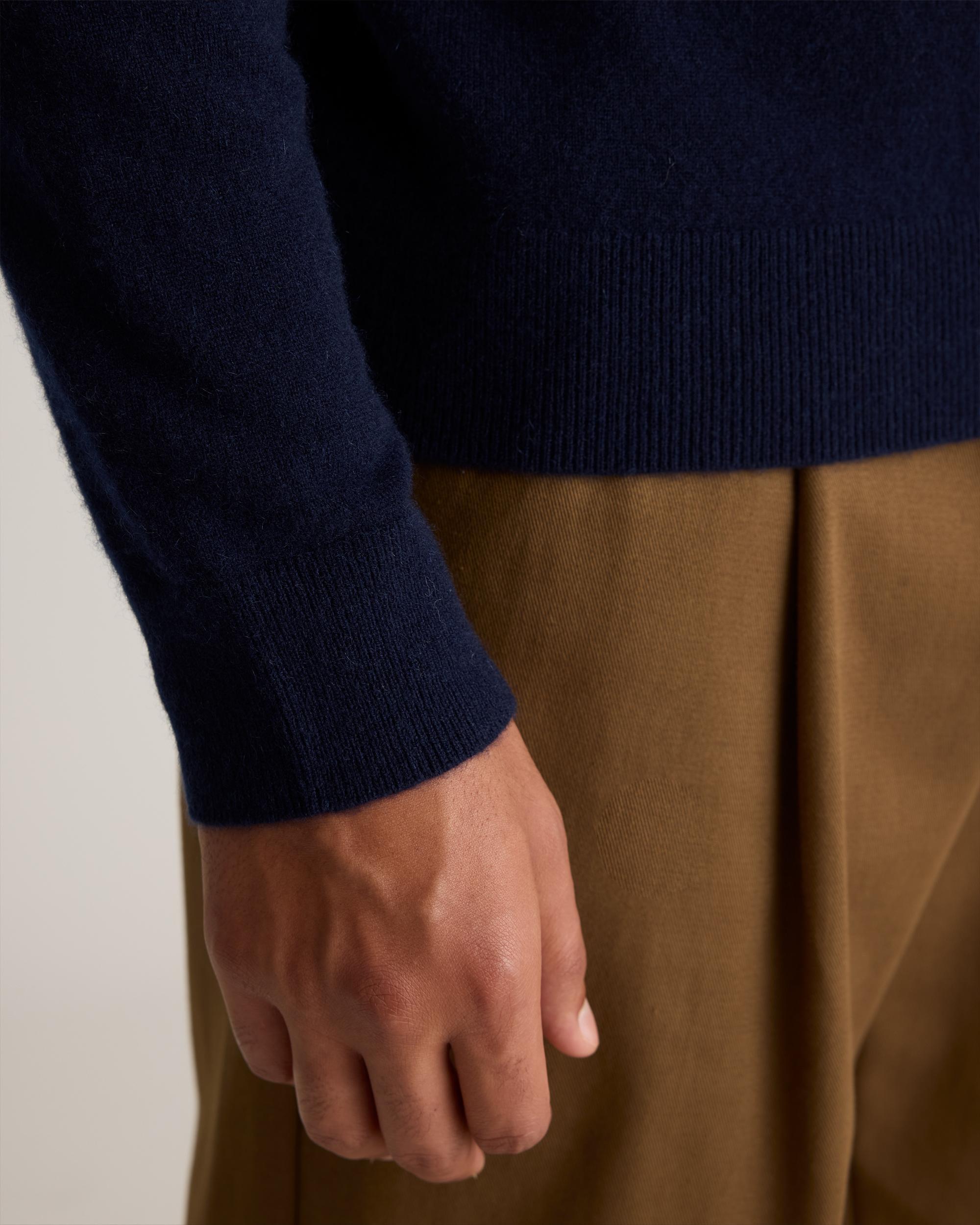 Quince | Men's Mongolian Cashmere Quarter Zip Sweater Product Image