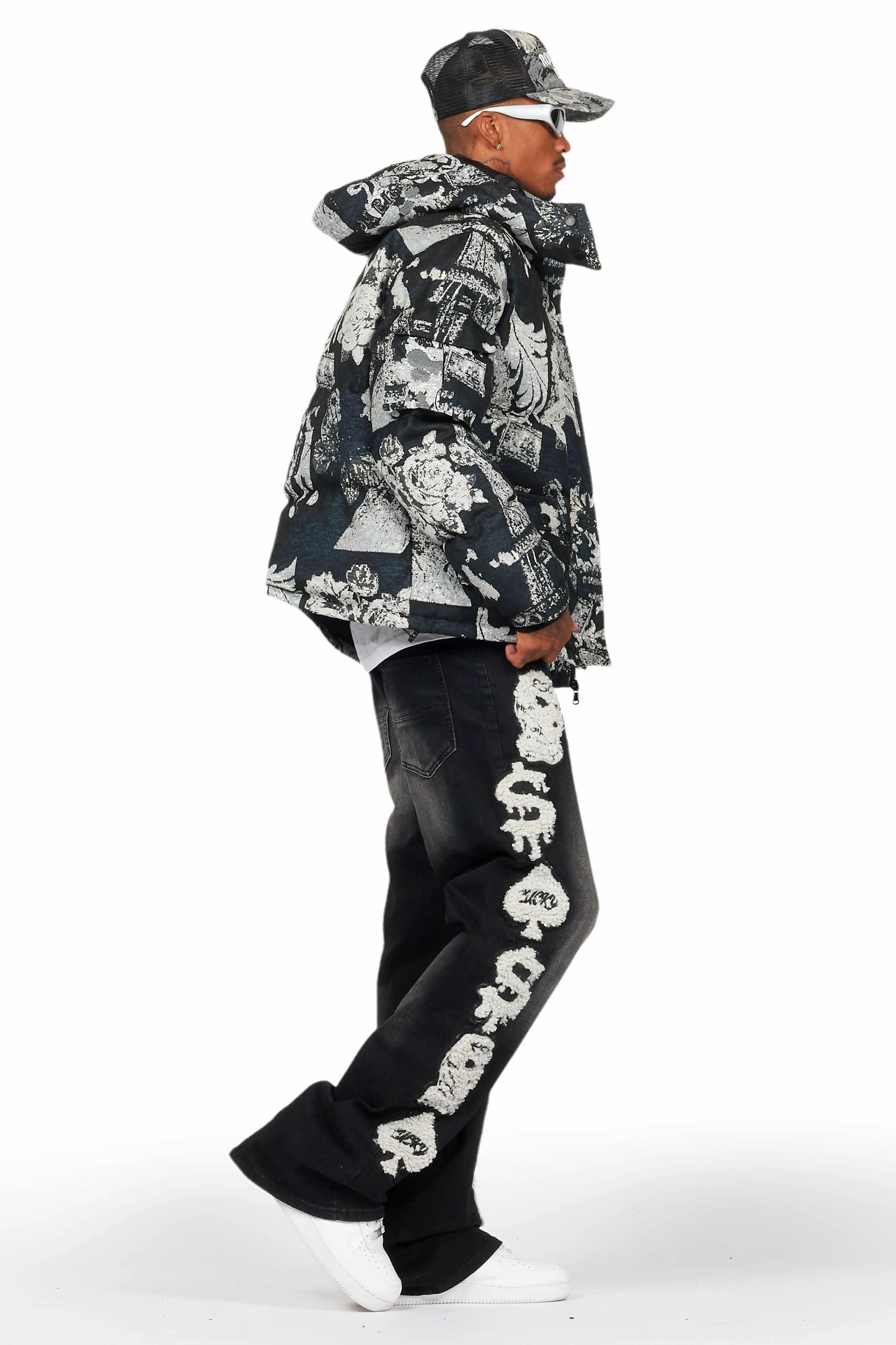 Francis Black Baggy Fit Jean Male Product Image