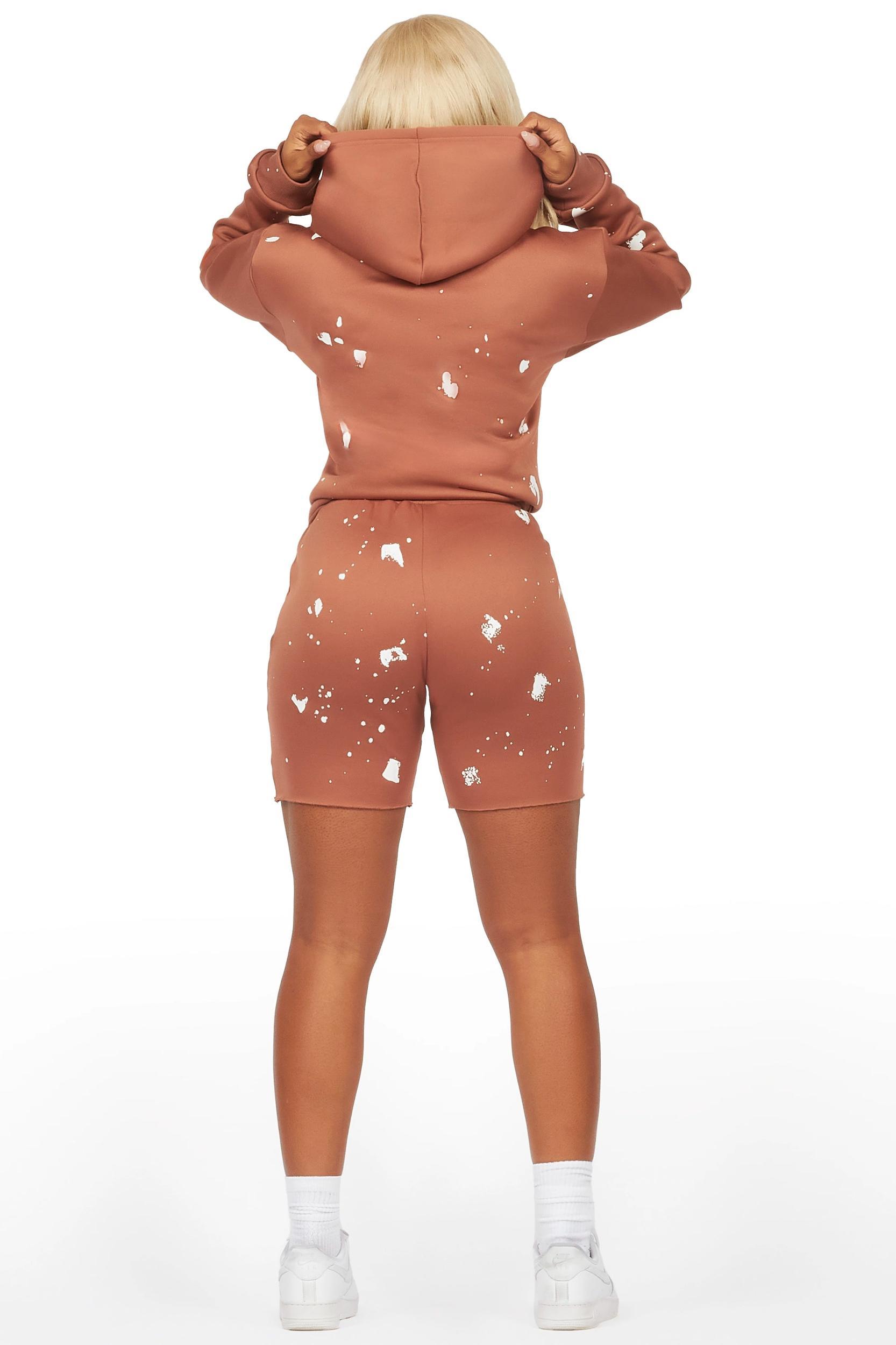 Just Between Us Mocha Short Set Female Product Image