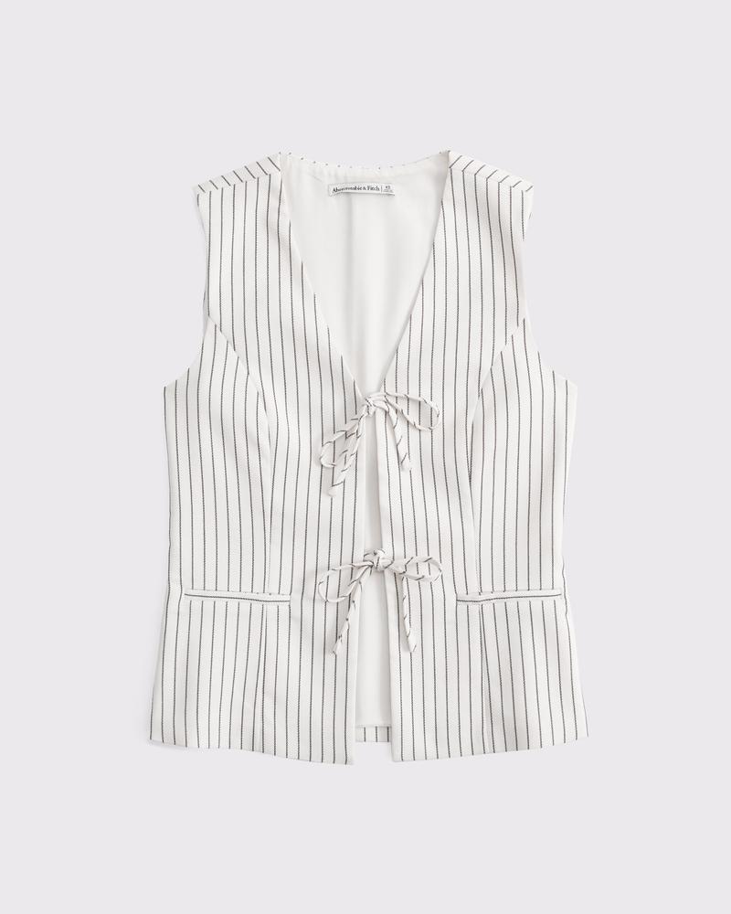 Tie-Front Tailored Vest Product Image