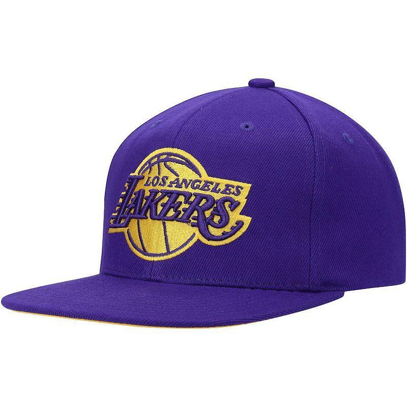 Mens Mitchell & Ness Los Angeles Lakers Two Tonal Snapback Hat Product Image