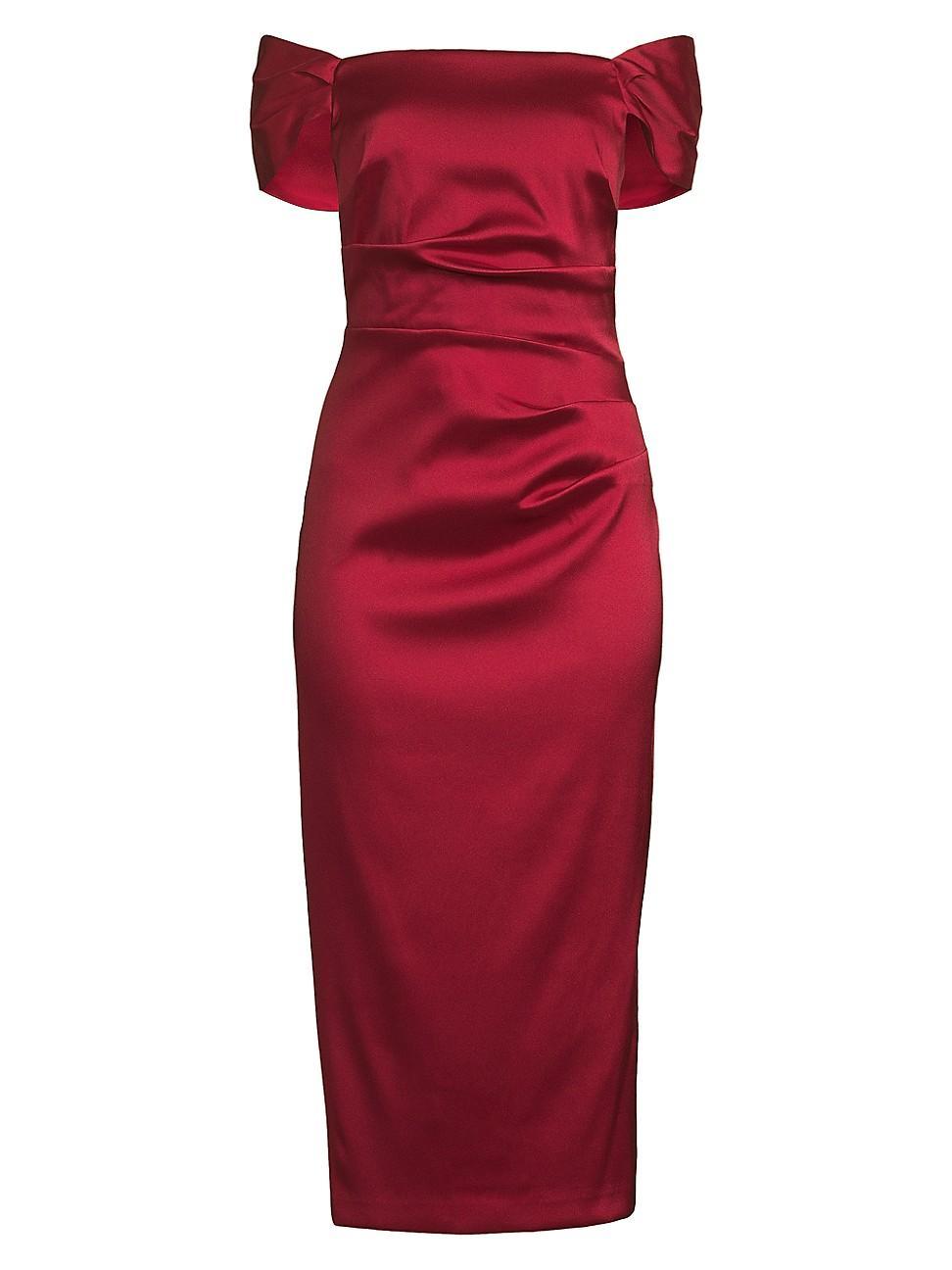 Aidan Mattox Off The Shoulder Sheath Dress Product Image