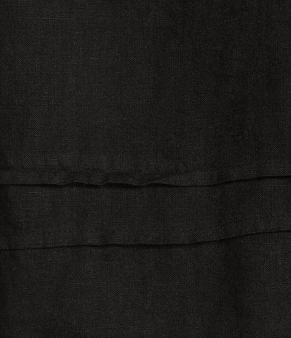 Bryn Walker Light Linen Round Neck 3/4 Sleeve Pintuck Detail Shirt Product Image