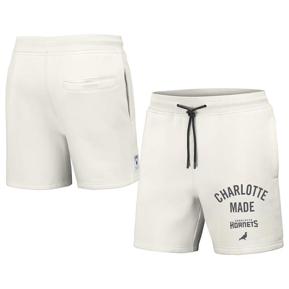 Men's NBA x Staple Cream Charlotte Hornets Heavyweight Fleece Shorts, Size: 3XL, Chr Beige Product Image