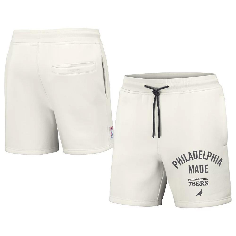 Men's NBA x Staple Cream Philadelphia 76ers Heavyweight Fleece Shorts, Size: 3XL, 76r Beige Product Image