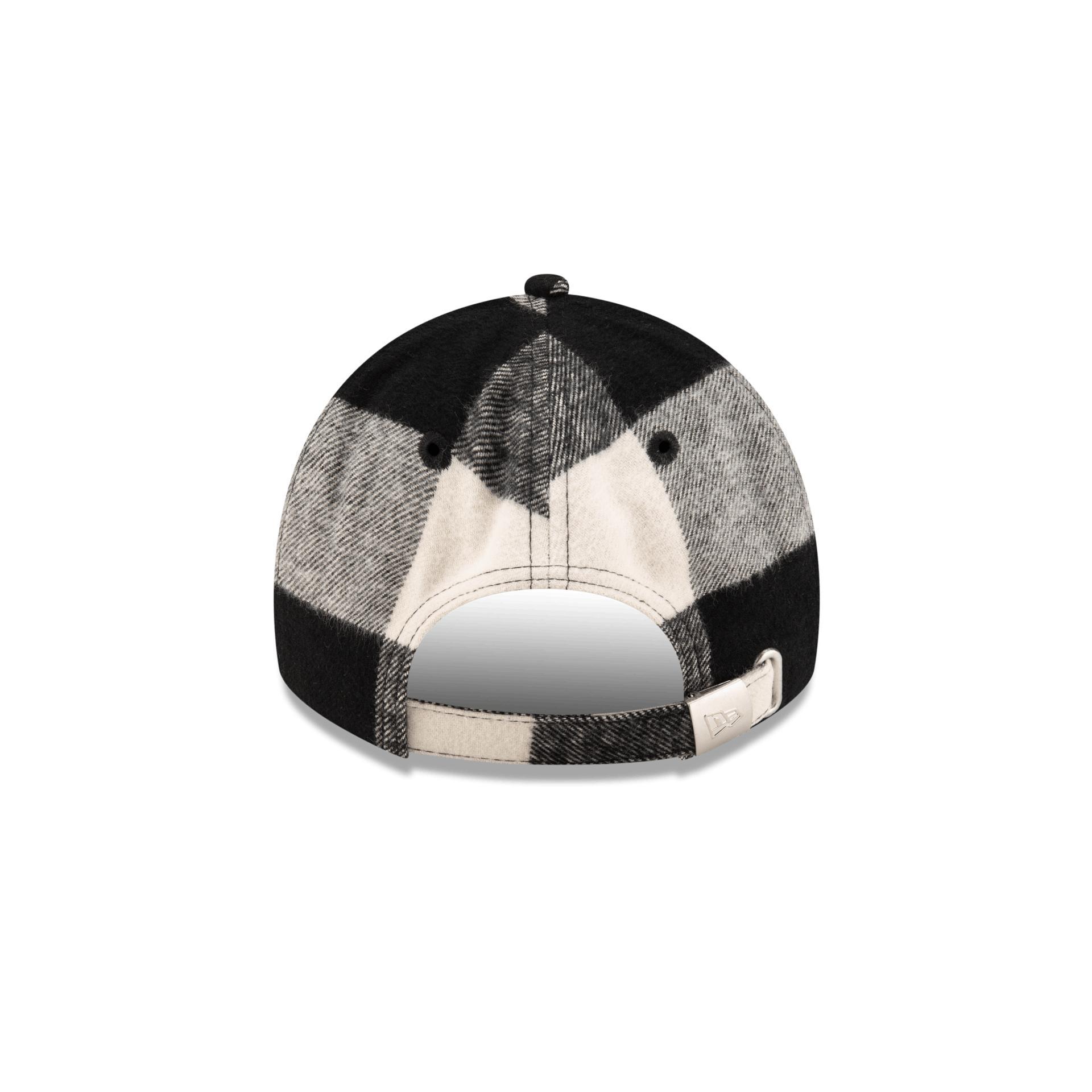 Lumber Plaid College White 9FORTY A-Frame Adjustable Hat Male Product Image