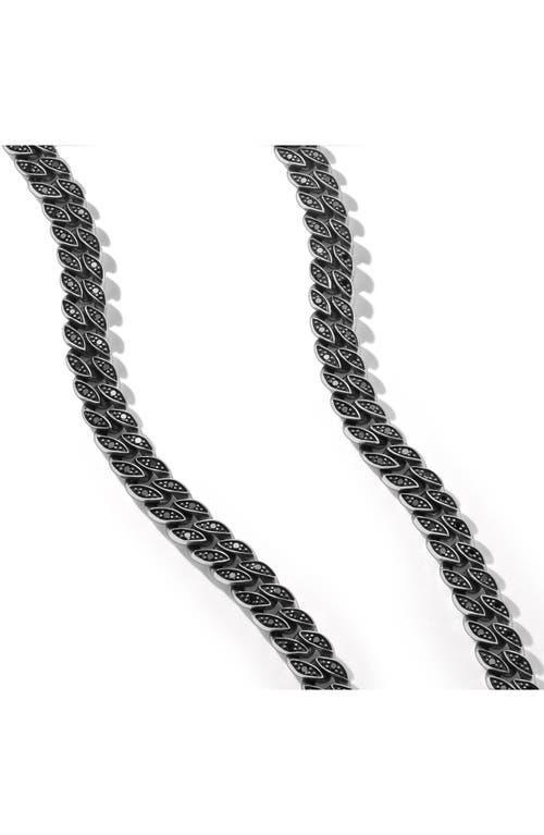 Mens Curb Chain Necklace in Sterling Silver, 6MM Product Image
